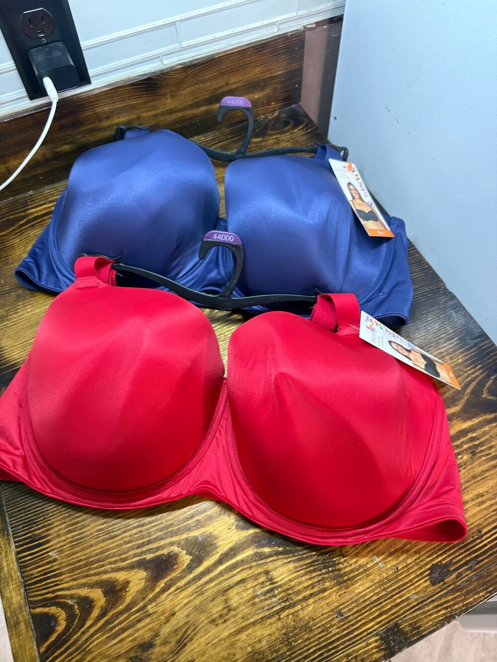 Joyspun Red and Navy Bras 44DDD